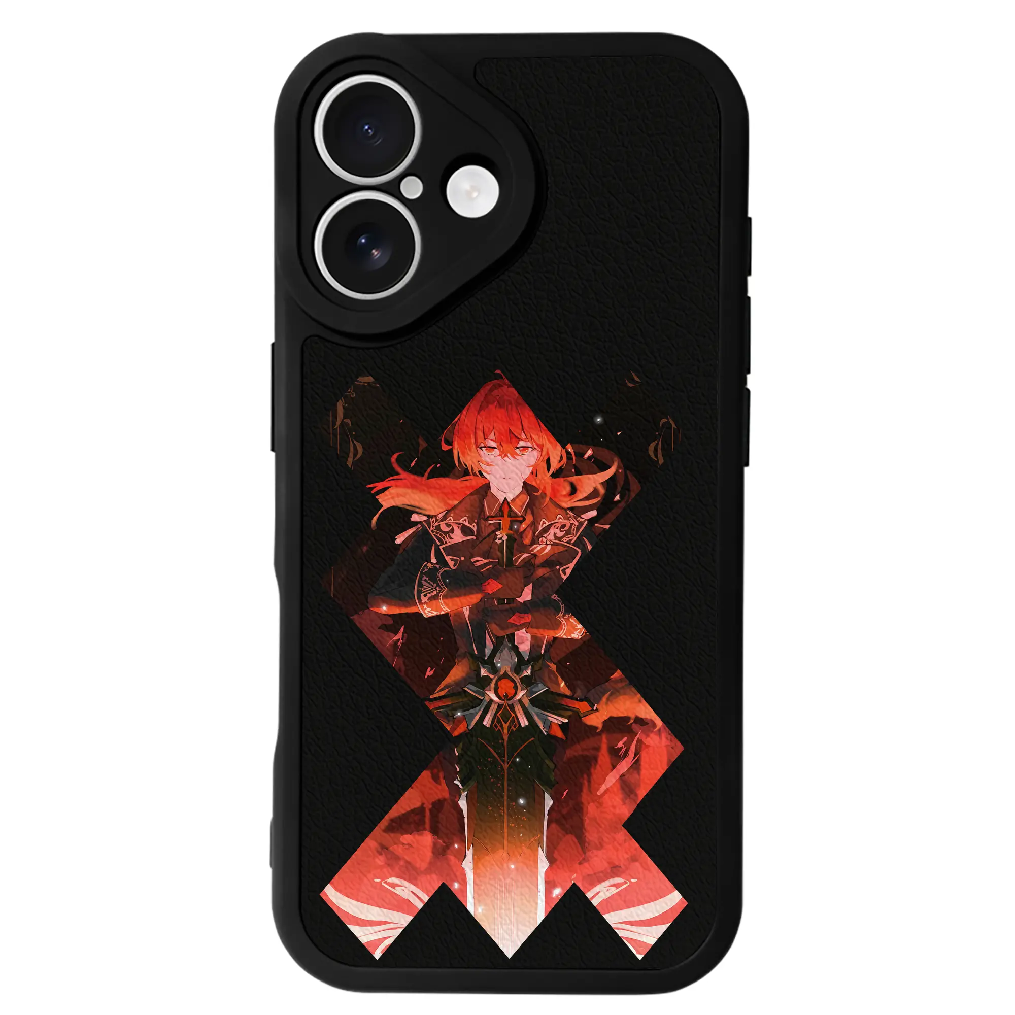 原 神 グッズ ディルック - IPhone 16シリーズ対応 ・ シリコンスマホケース ・ レザー調 ・ 高精度フィット ・ 耐衝撃 ・ ワイヤレス充電対応 ・ 精密カット